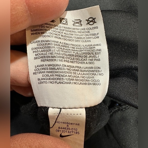 NIKE DRI FIT HOODIE fleece lined sweatshirt with spellout Nike, sz S - Picture 6 of 6